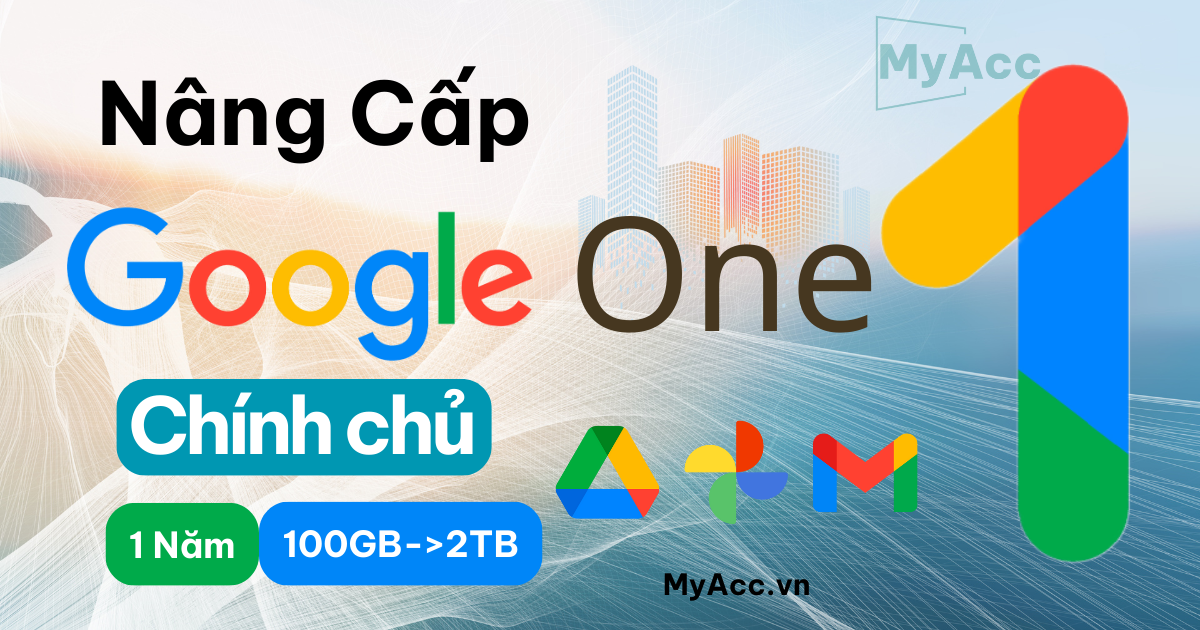 Nâng cấp Google one - google drive chính chủ (1 năm)